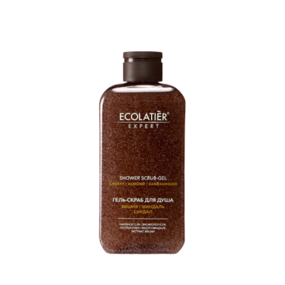 ECOLATIER Expert гель-скраб д/душа вишня миндаль сандал 300мл